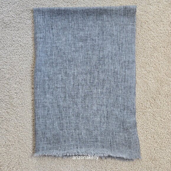 NWOT Cashmere Scarf Woven Heather Grey - Picture 9 of 10